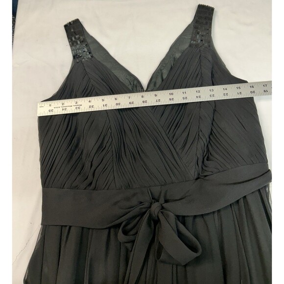 Anne Klein 100% Silk Black Women's Size 10 Sleeveless Dress Sparkle Straps Party - Picture 14 of 16